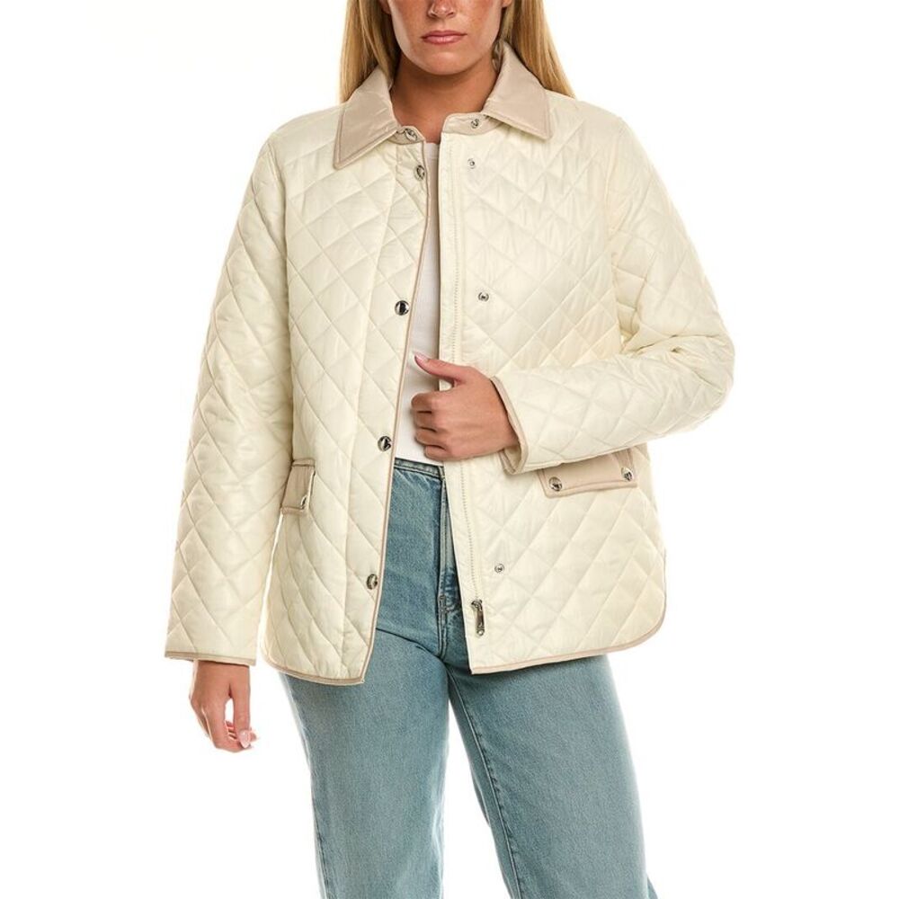 Sam Edelman Womens  Quilted Jacket, White